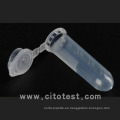 Tubo de microcentrífuga de plástico de 2 ml para preparación de muestras, centrifugación y almacenamiento